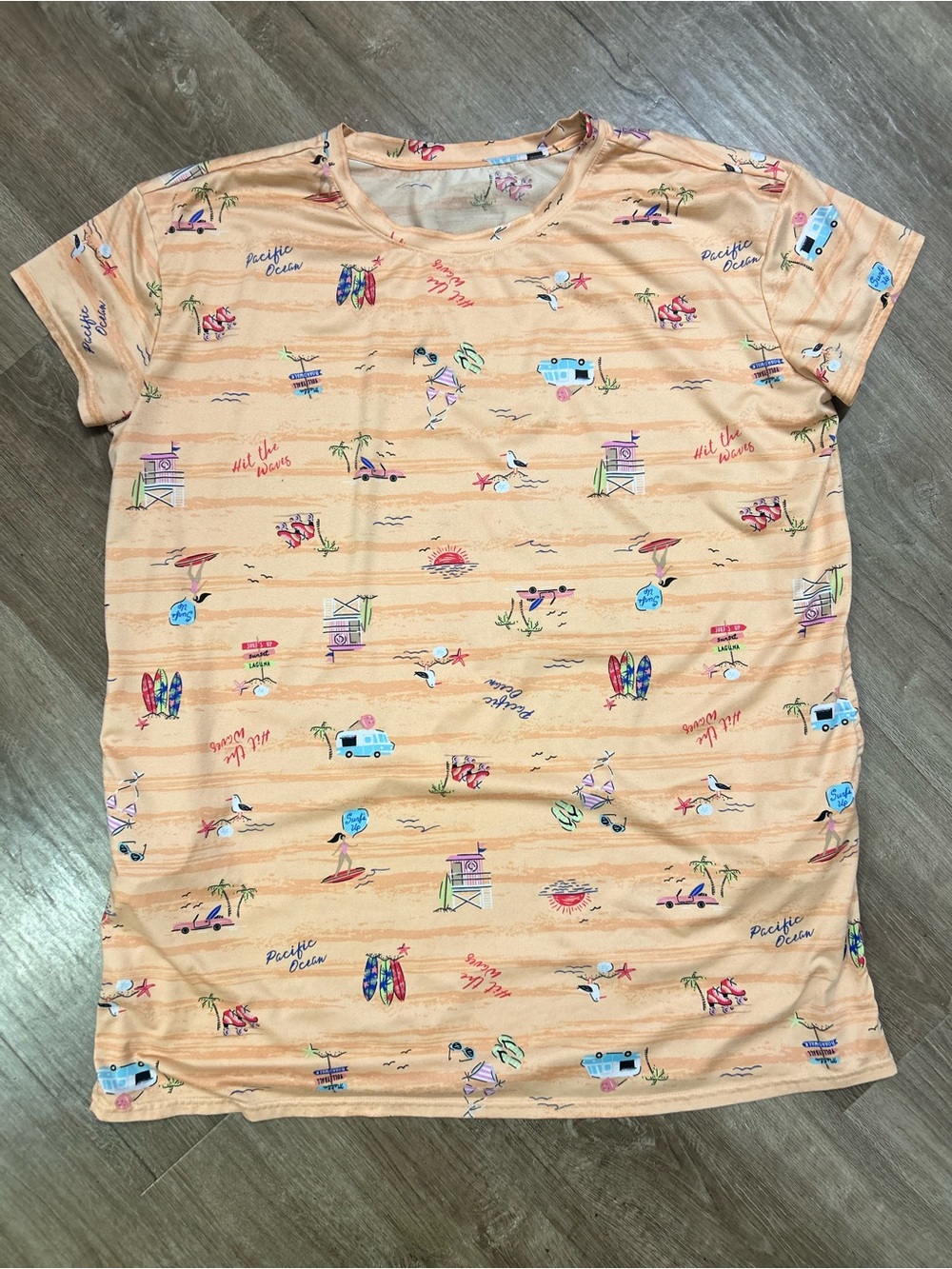 Peach Coastal Graphic sleep shirt